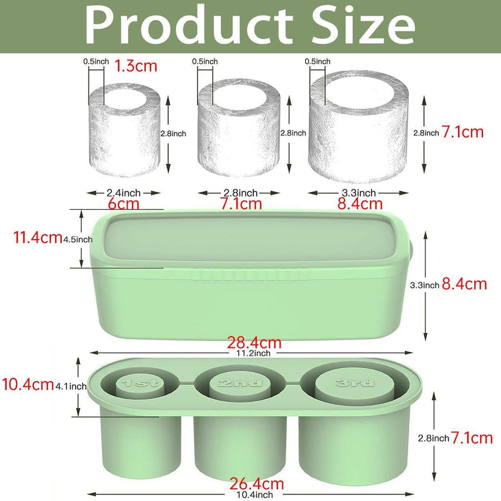 Silicone Ice Cube Tray for 20oz 30oz 40oz Tumbler Easy Release Reusable Mold - Yellow