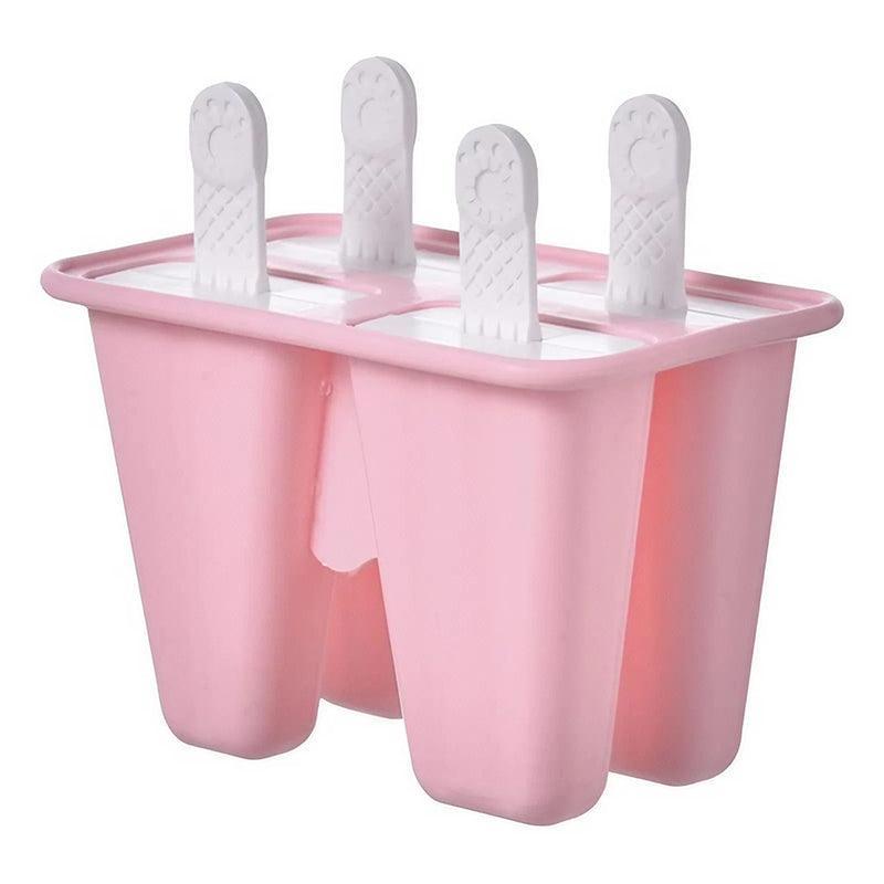 Silicone Ice Cream Mould Block Frozen Molds Icy Pole Jelly Popsicle - Blue-6Grid