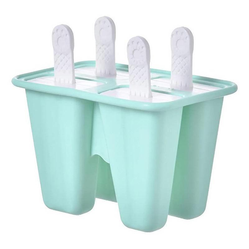Silicone Ice Cream Mould Block Frozen Molds Icy Pole Jelly Popsicle - Blue-6Grid