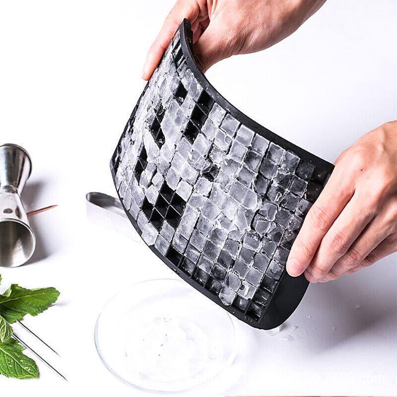 160 Grids Silicone Ice Cube Tray Ice Maker Mold Mini Frozen Cubes for Drink DIY - Blue