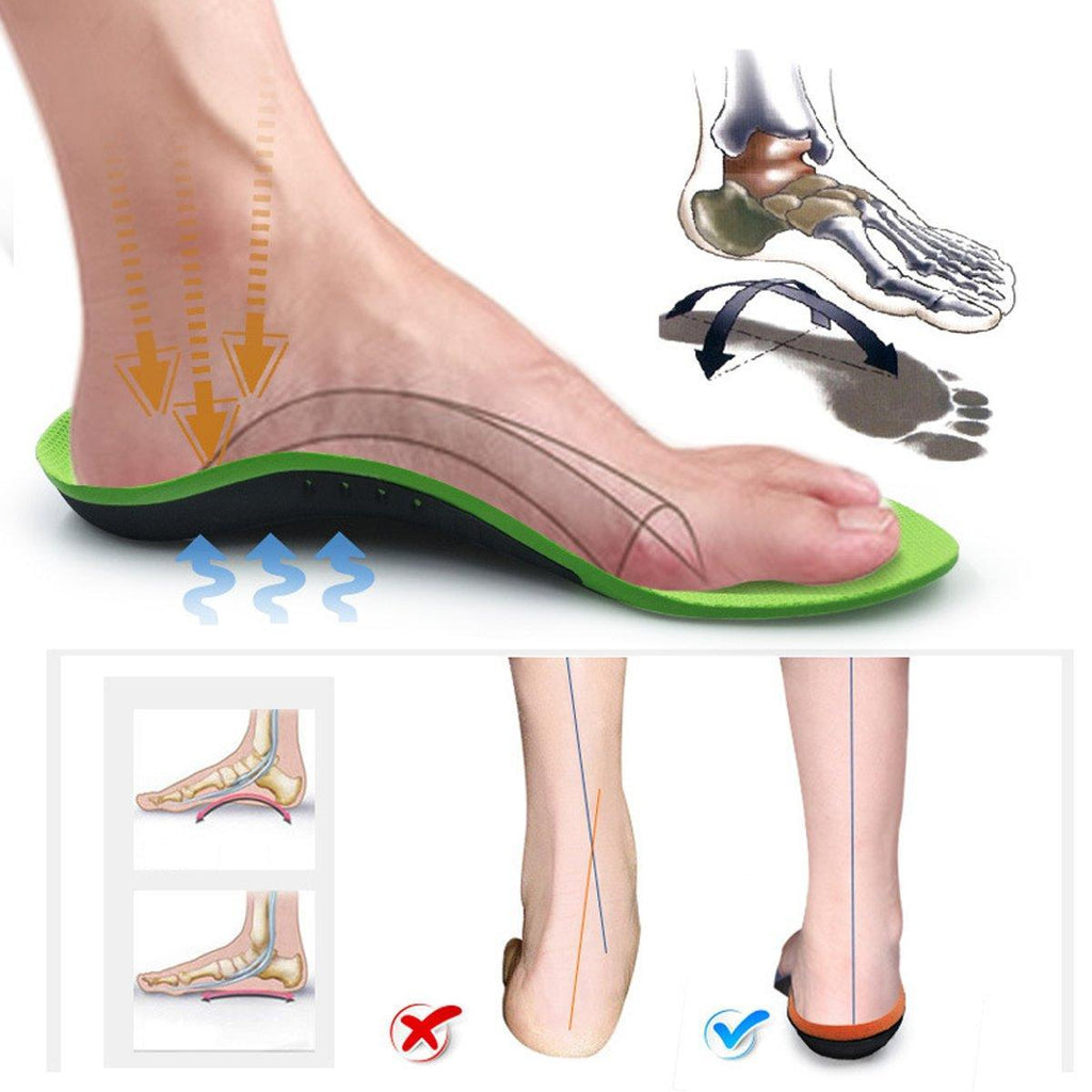 4 SizesOrthotic Insoles Arch Support for Flat Feet High Arches Plantar Fasciitis - S