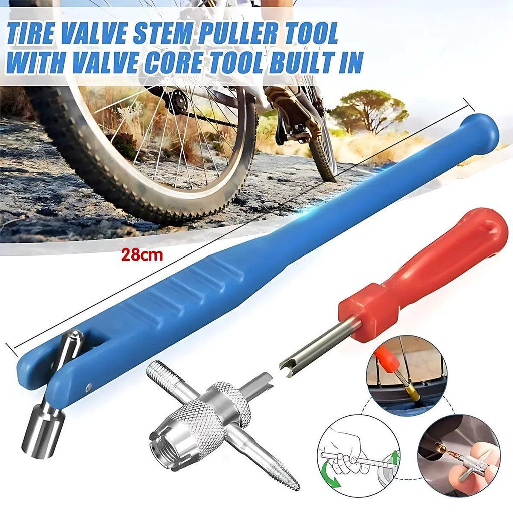 3Pcs Car Tyre Valve Stem Puller Base Quick Remover Tire Repair Installer Tool