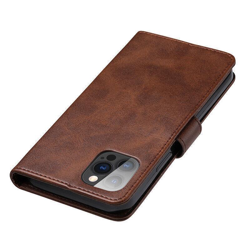 Brown Wallet Leather Flip Case Cover For iPhone 7 8 6 6S Plus X 11 12 13 Pro XS Max XR - iPhone 14
