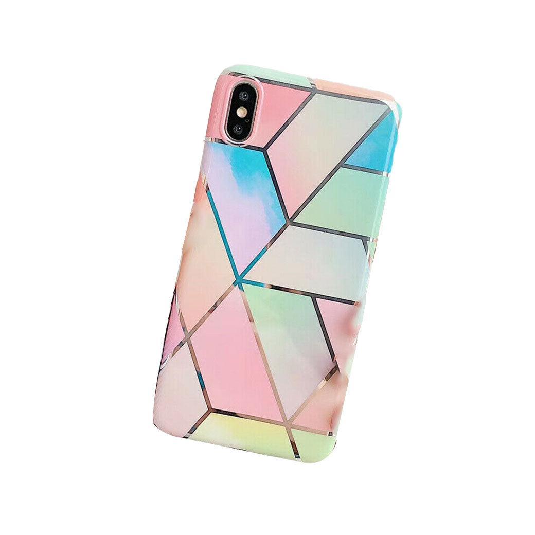 Rainbow Case for iPhone 14 13 12 11 Pro Max XR XS Marble Phone Shockproof Cover Silicone - For iphone 14 Pro Max