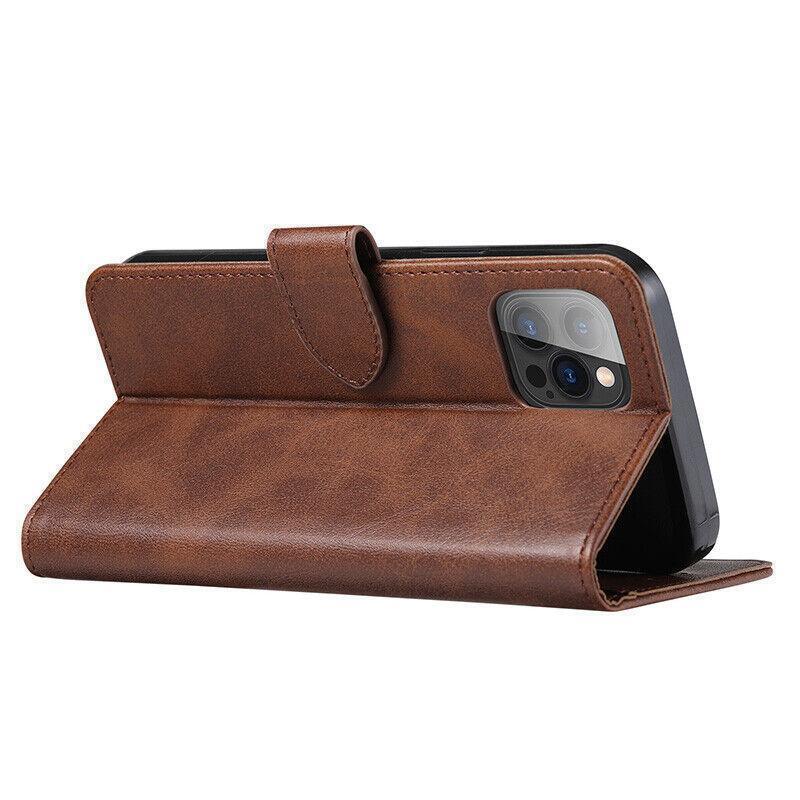 Brown Wallet Leather Flip Case Cover For iPhone 7 8 6 6S Plus X 11 12 13 Pro XS Max XR - iPhone 6/6S