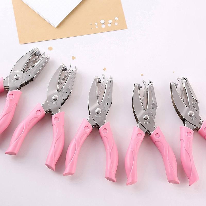 Circle/Heart/Star Shaped Metal Hole Punch Pliers - Paper Hand Puncher - 5.5mm heart