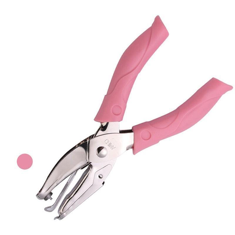 Circle/Heart/Star Shaped Metal Hole Punch Pliers - Paper Hand Puncher - 5.5mm heart
