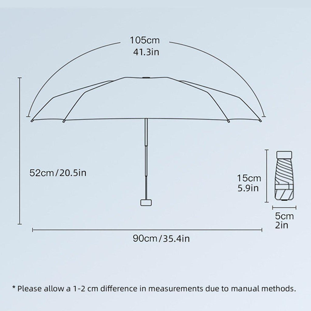 Mini Pocket Umbrella Anti-UV Sun/Rain Windproof 6 Folding Ultra Light Umbrella - Purple
