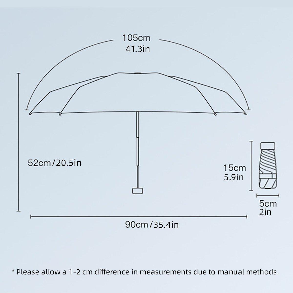Mini Pocket Umbrella Anti-UV Sun/Rain Windproof 6 Folding Ultra Light Umbrella - Purple