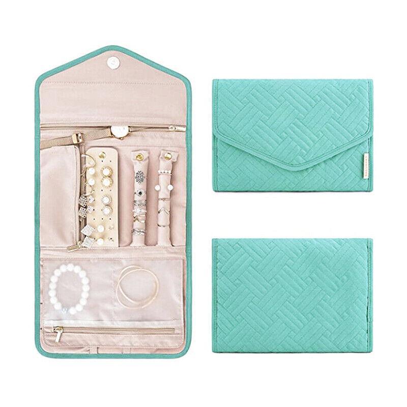 Periea Travel Jewellery Roll -Jewellery Travel Pouch Portable Case Box Organiser - Pink