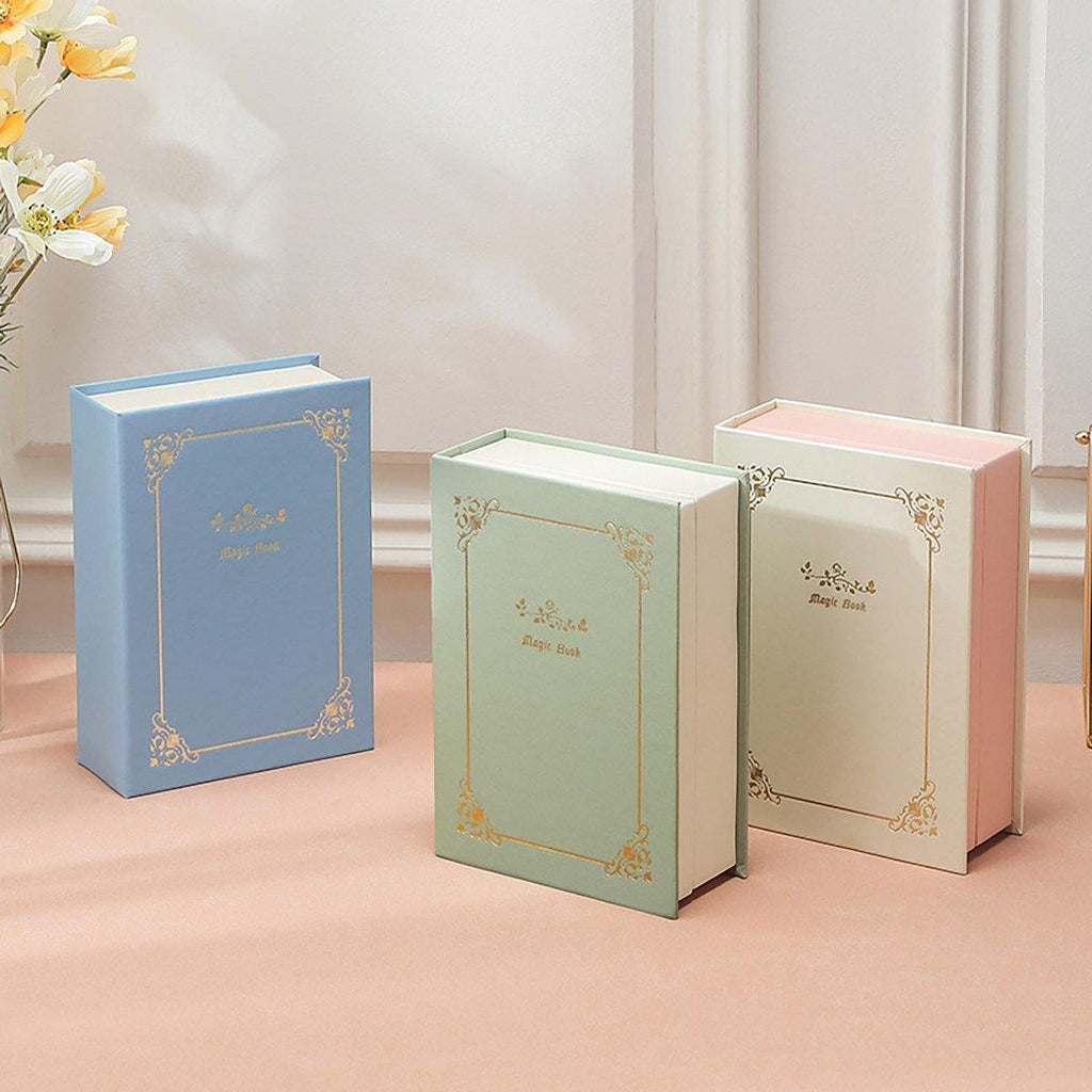 Creative PU Leather Jewelry Box Book Earrings Rings Necklace Organizer Holder - Green