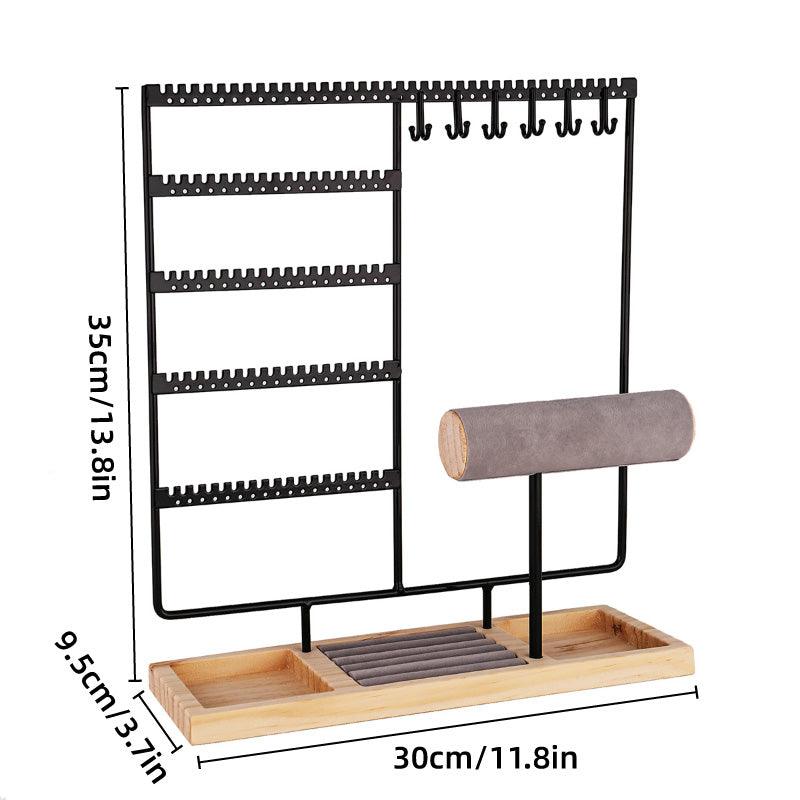 Jewelry Display Rack Earrings Organizer Stand for Jewelry Hangers Storage Holder - Gold