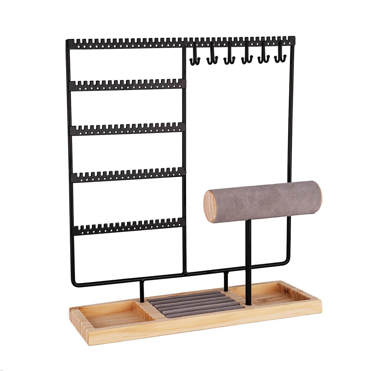 Jewelry Display Rack Earrings Organizer Stand for Jewelry Hangers Storage Holder - Gold