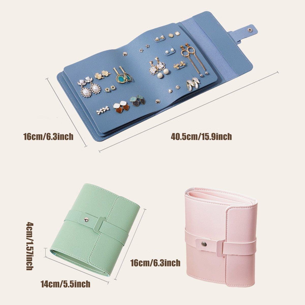 Travel Jewellery Storage Bag Portable Organizer Pouch for Rings Earrings Case - Blue