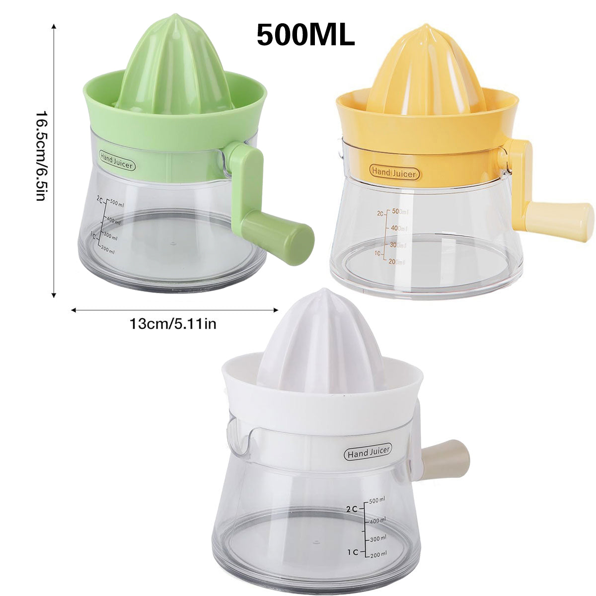 Manual Juice Extractor for Orange Lemon Home Citrus Juicer Hand Compressor - Green