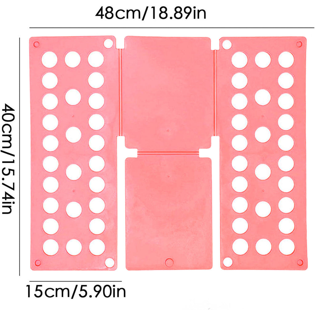 Lazy Folding Clothes Board Compact Laundry Folding Storage Clothes Organizer - Red