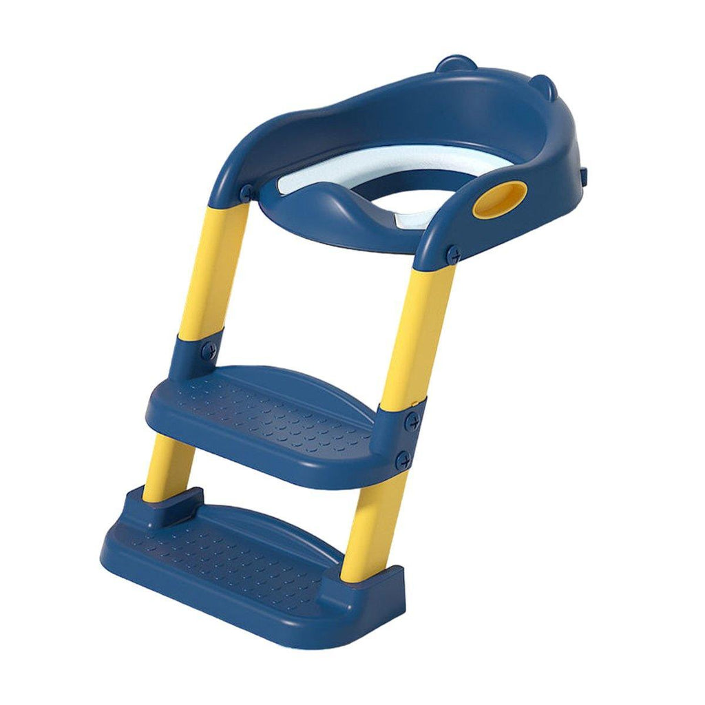 Potty Training Toilet Seat Chair with Ladder Step-Up Stool Foldable Design - Pink