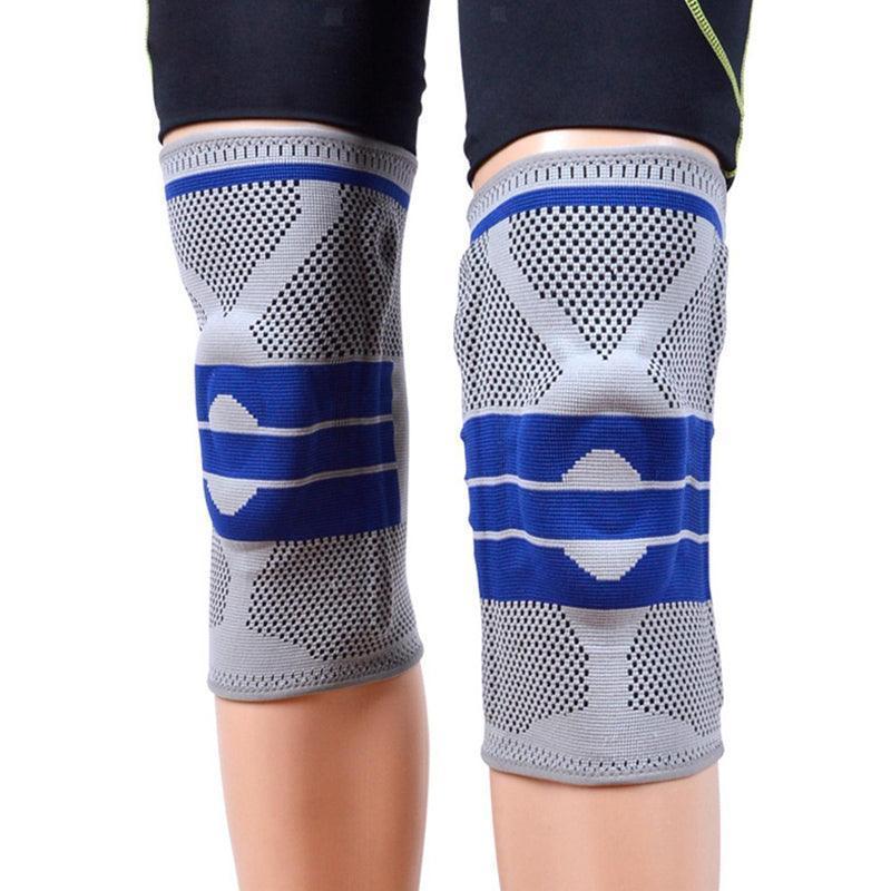 Knee Support Pads Brace Protector Full Gel Sports Joint Medial Gym Patella Strap Red - L