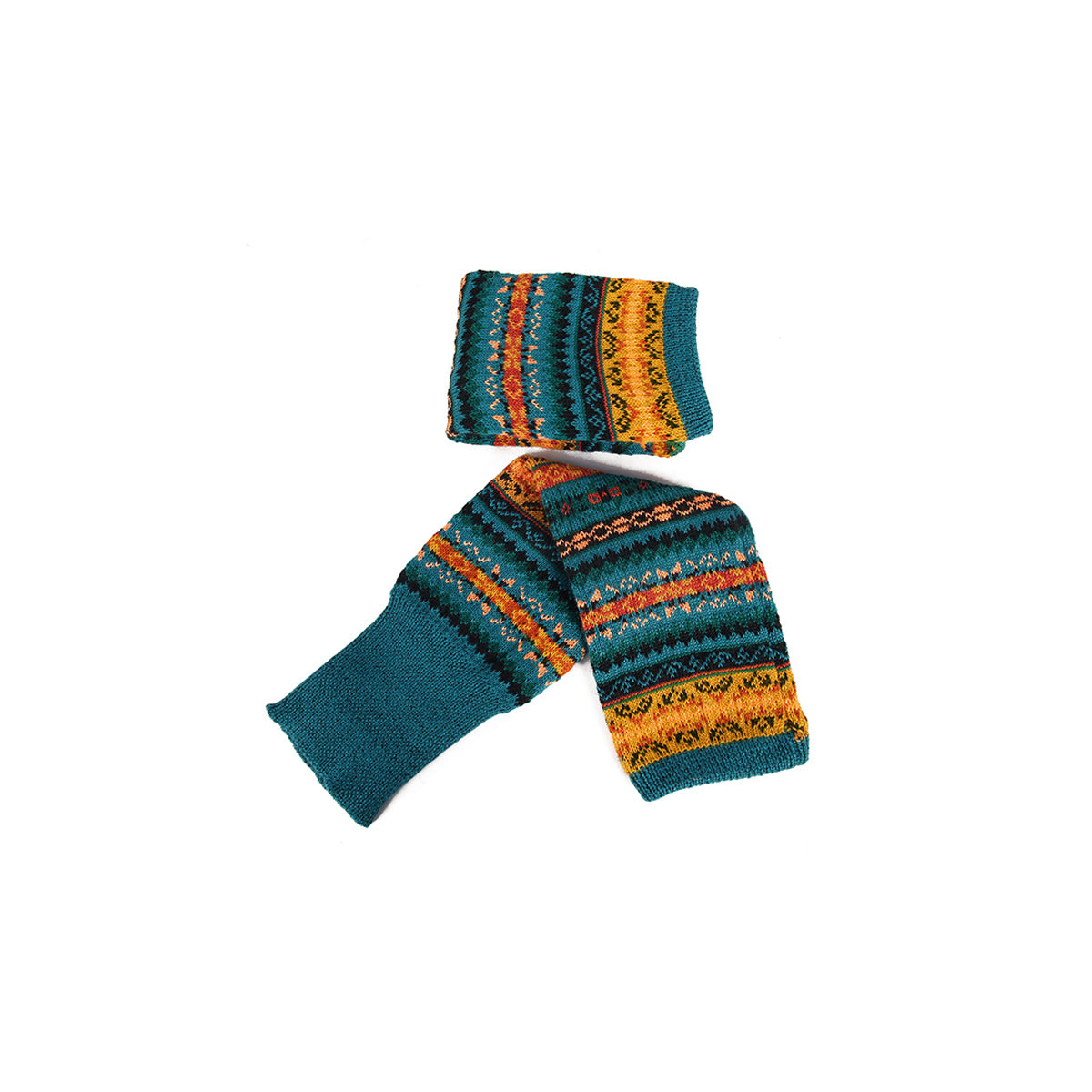 Women Ladies Winter Warm Knit Wool Leg Warmer Woolen Knee Knit Socks Leggings - Khaki