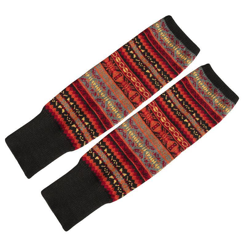 Women Ladies Winter Warm Knit Wool Leg Warmer Woolen Knee Knit Socks Leggings - Navy