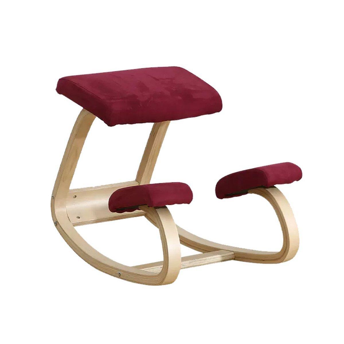 Ergonomic Kneeling Chair Rocking Office Desk Stool Upright Posture Support Seat - Dark Blue