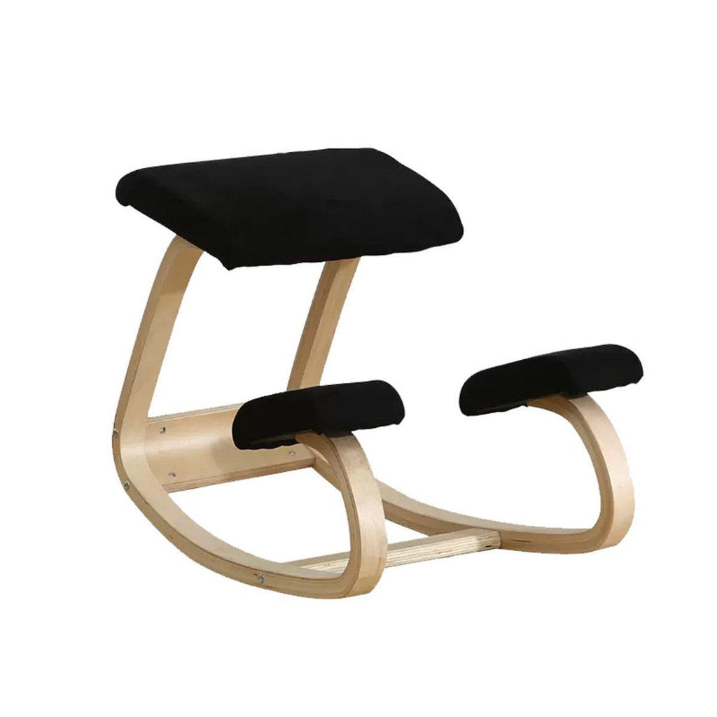 Ergonomic Kneeling Chair Rocking Office Desk Stool Upright Posture Support Seat - Dark Blue