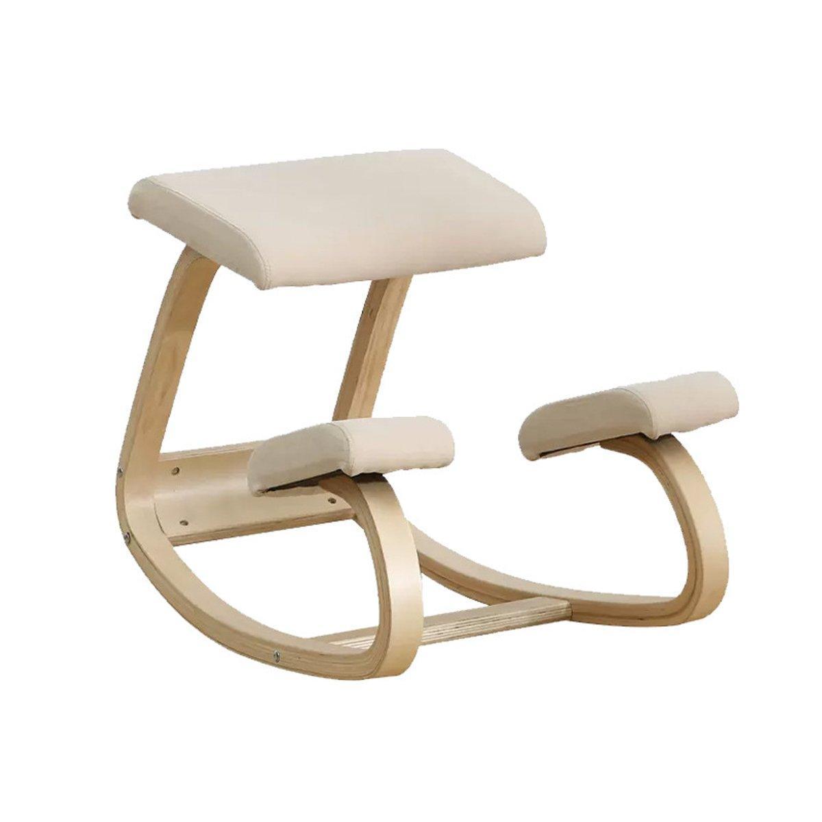 Ergonomic Kneeling Chair Rocking Office Desk Stool Upright Posture Support Seat - Dark Blue
