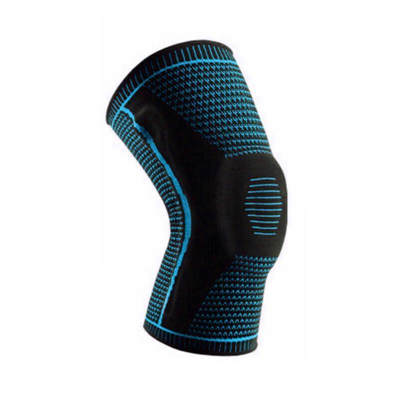 Blue Knee Brace Knee Compression Sleeve Professional Sports Silicone Knee Support - XL
