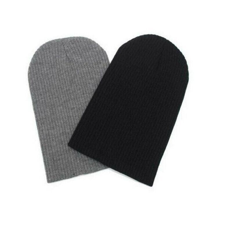 Winter Thermal Warm Women Men Hat Slouch Baggy Hat Beanie Ski Knitted Cap - Beige