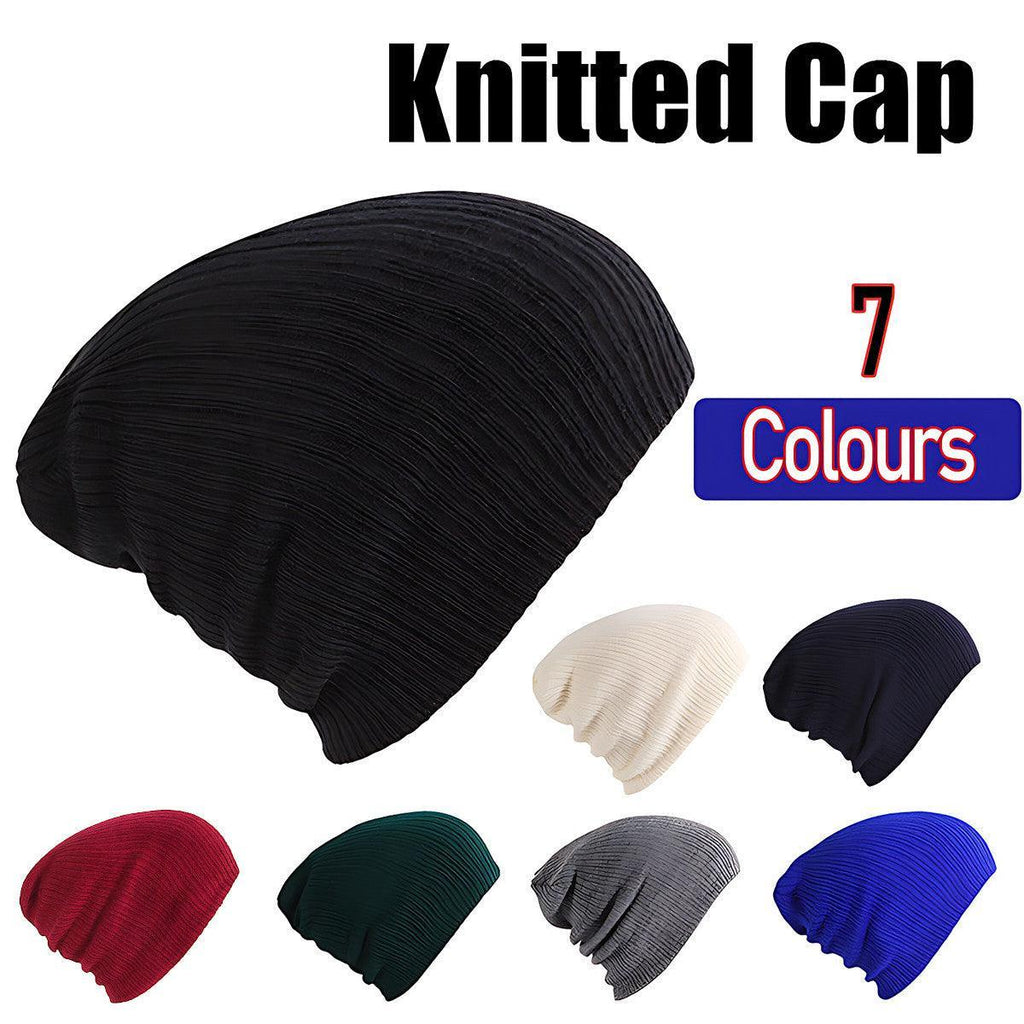 Winter Thermal Warm Women Men Hat Slouch Baggy Hat Beanie Ski Knitted Cap - Red
