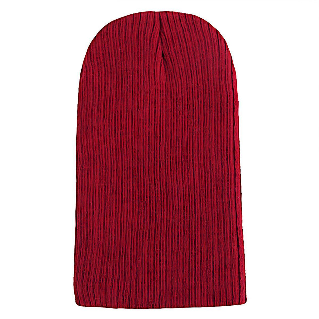 Winter Thermal Warm Women Men Hat Slouch Baggy Hat Beanie Ski Knitted Cap - Red
