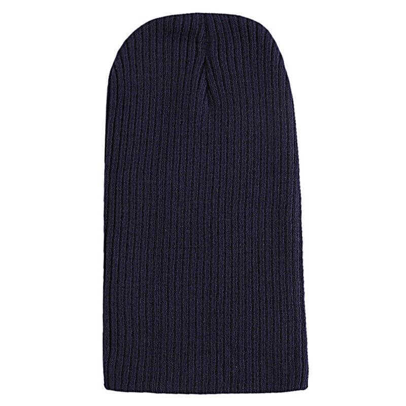 Winter Thermal Warm Women Men Hat Slouch Baggy Hat Beanie Ski Knitted Cap - Royal Blue