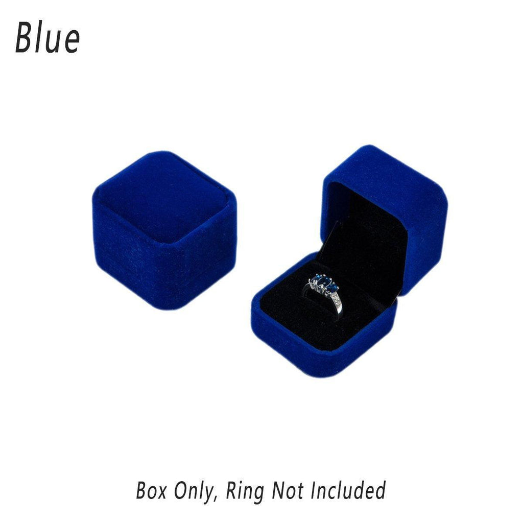 10X Flannel Ring Jewelry Earring Ring Jewelry Boxes Exquisite Gift Organizer - Apricot