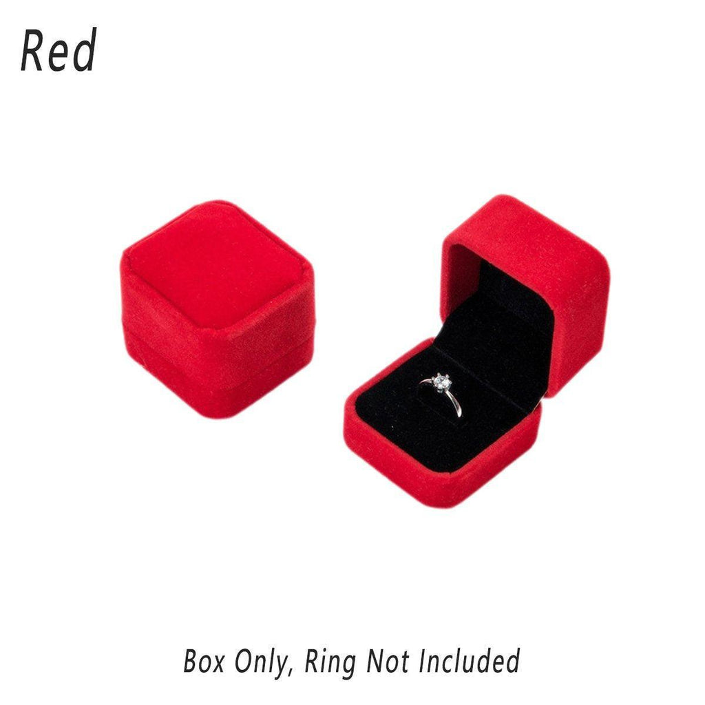 10X Flannel Ring Jewelry Earring Ring Jewelry Boxes Exquisite Gift Organizer - Apricot