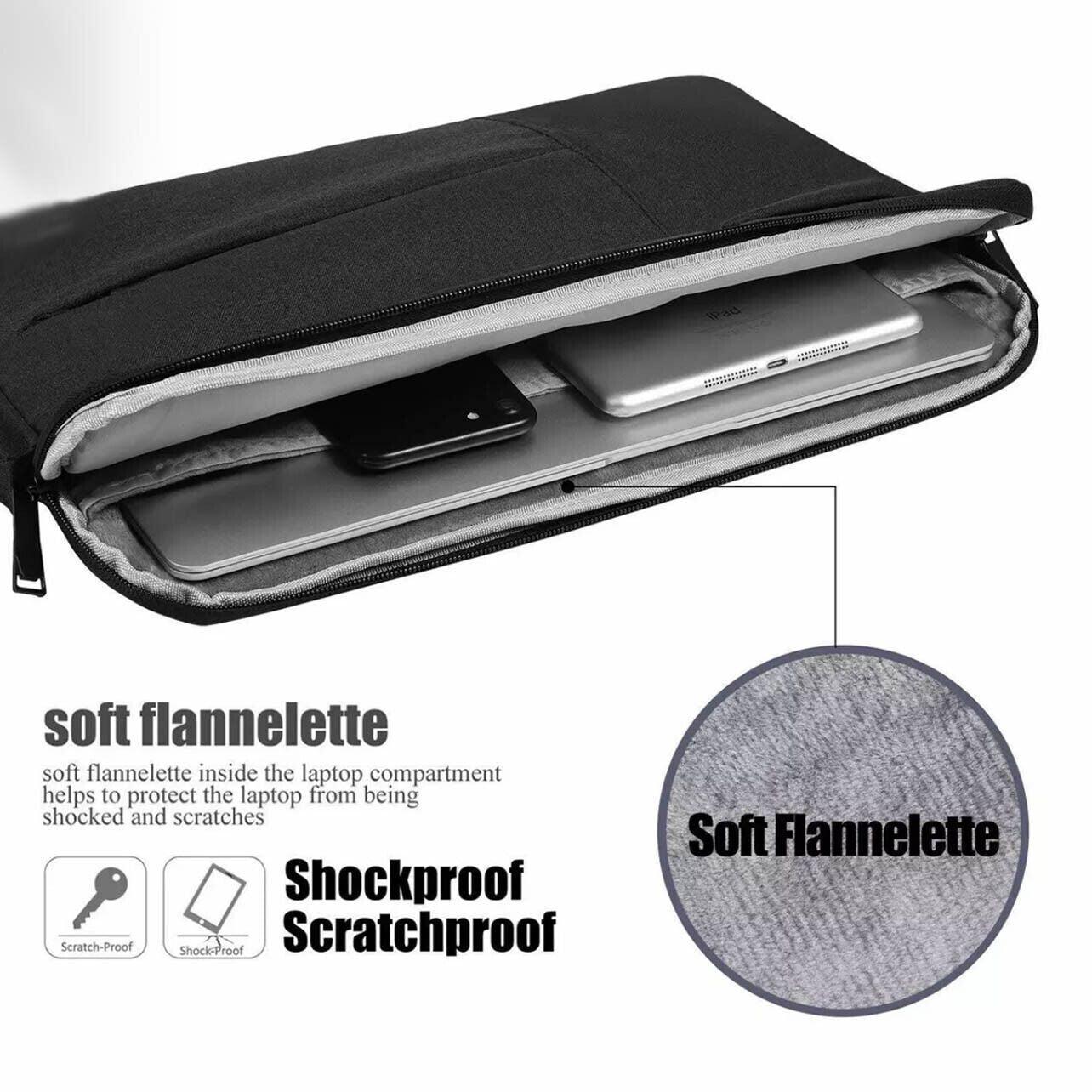 Laptop Sleeve Travel Bag Carry Case For Macbook Air Pro 15.6inch - Navy