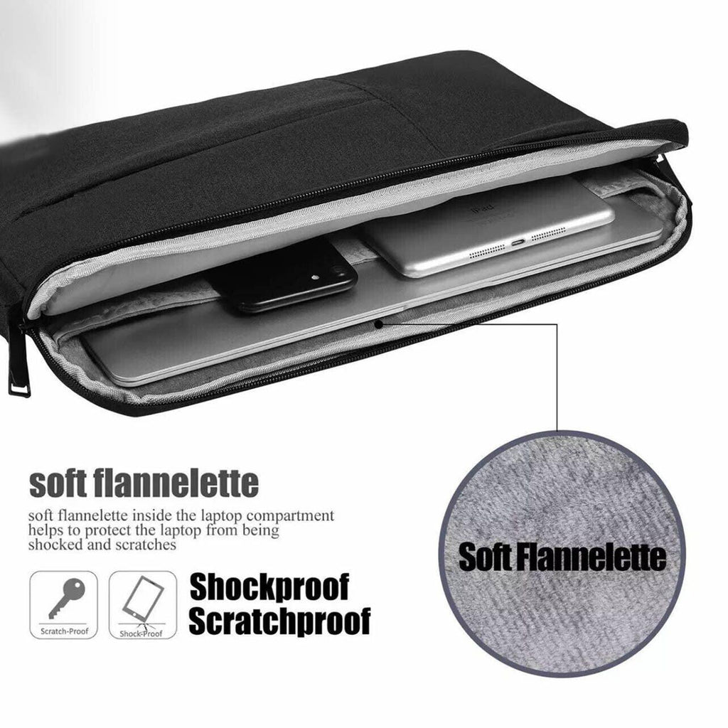 Laptop Sleeve Travel Bag Carry Case For Macbook Air Pro 15.6inch - Dark Grey