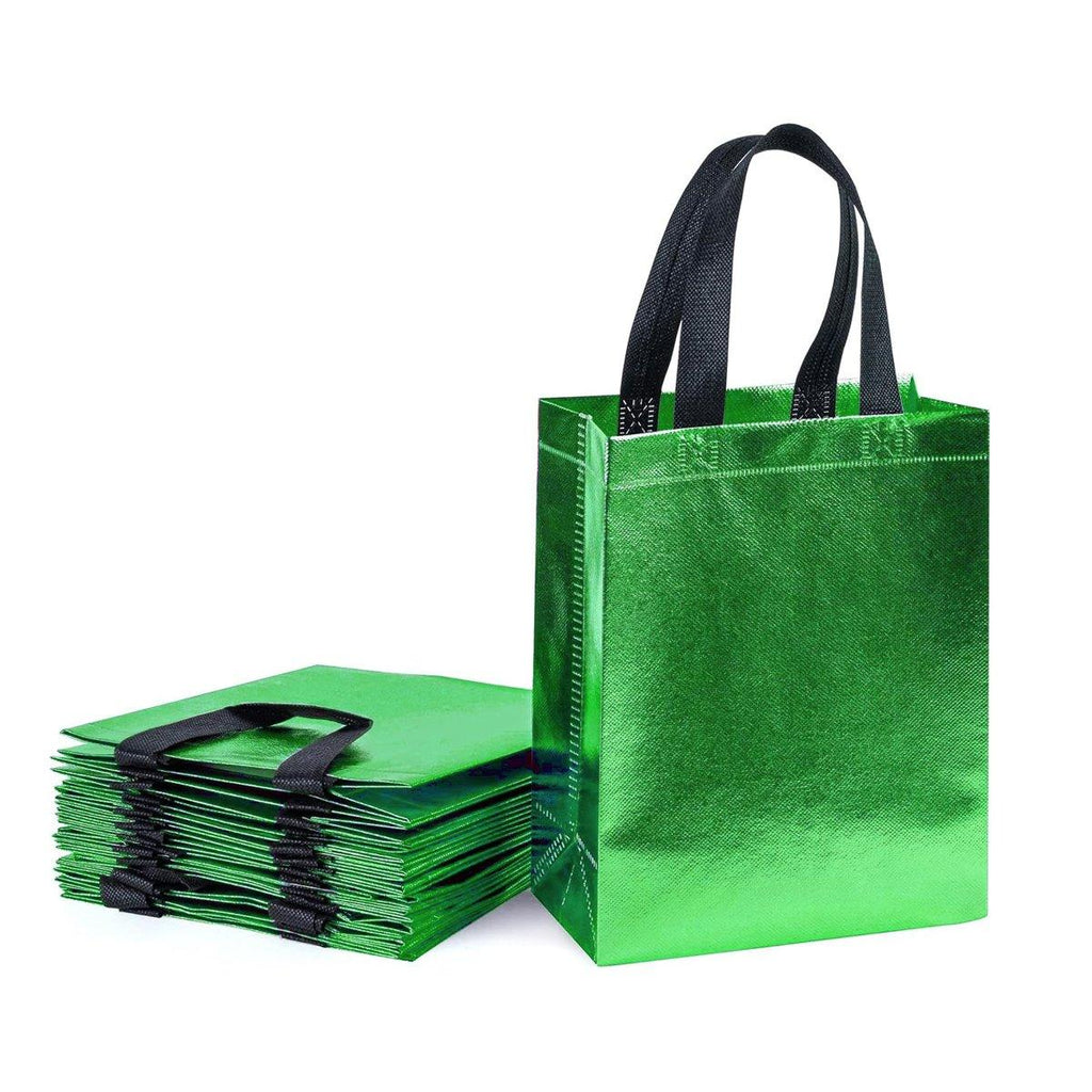 24pcs Laser Non Woven Gift Bags Tote Bags for Party Favor Wedding and Birthday - Rose Red