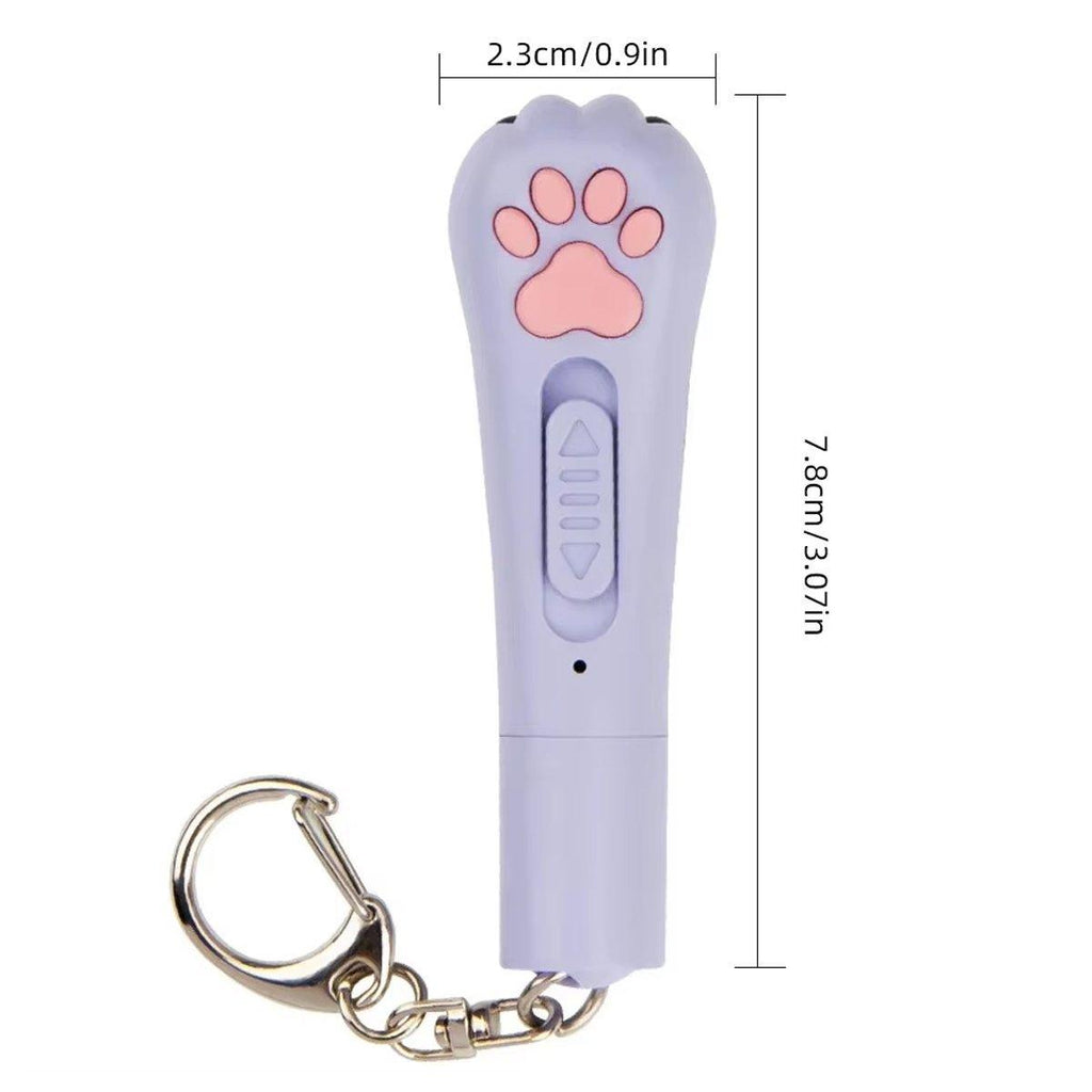 Mini Handheld Cat Claw Teasing Toy Interactive Pet Play Wand for Kitten Exercise - White