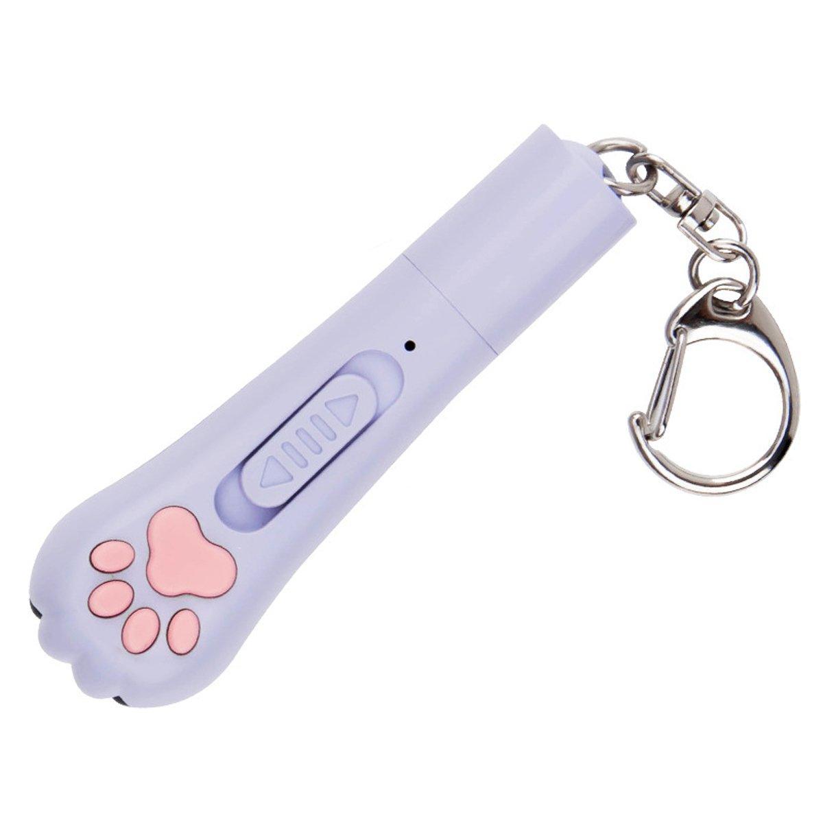 Mini Handheld Cat Claw Teasing Toy Interactive Pet Play Wand for Kitten Exercise - White