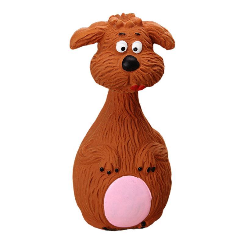 Latex Squeaky Dog Toys Puppy Pet Chew Toys Squeaker Soft and Interactive - Black