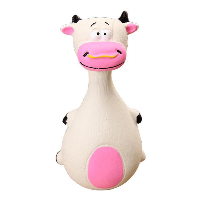 Latex Squeaky Dog Toys Puppy Pet Chew Toys Squeaker Soft and Interactive - Brown