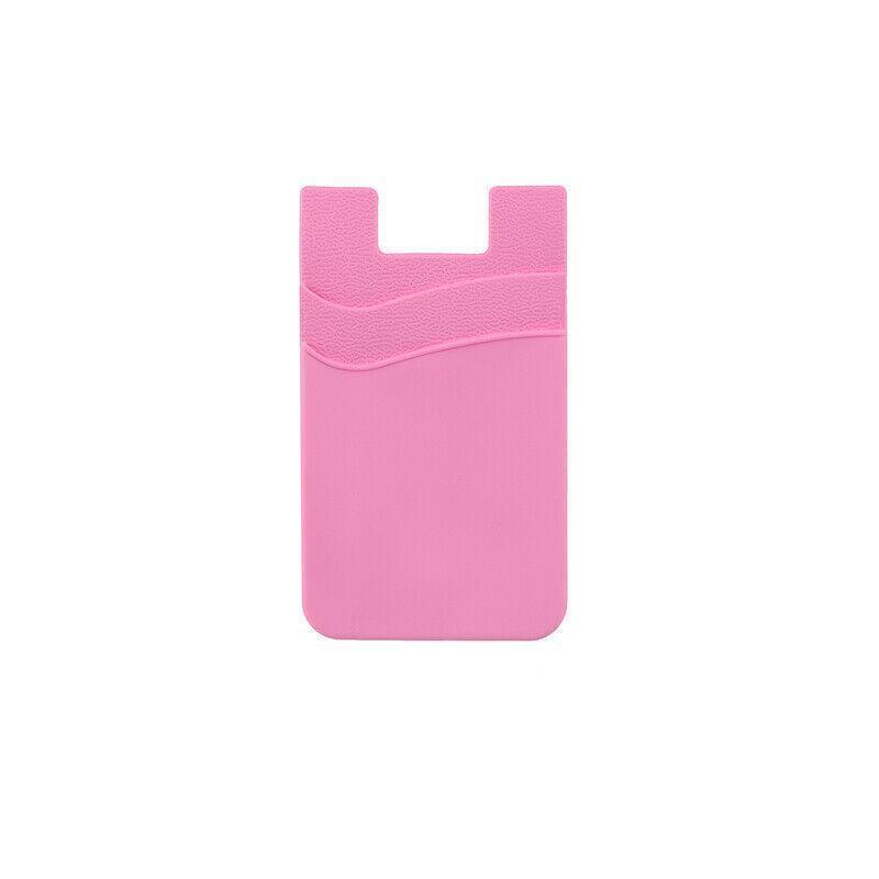 Silicone Phone Card Holder Double Layer Adhesive Wallet with 3M Backing - Green