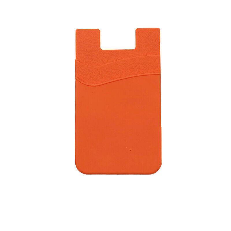 Silicone Phone Card Holder Double Layer Adhesive Wallet with 3M Backing - Green