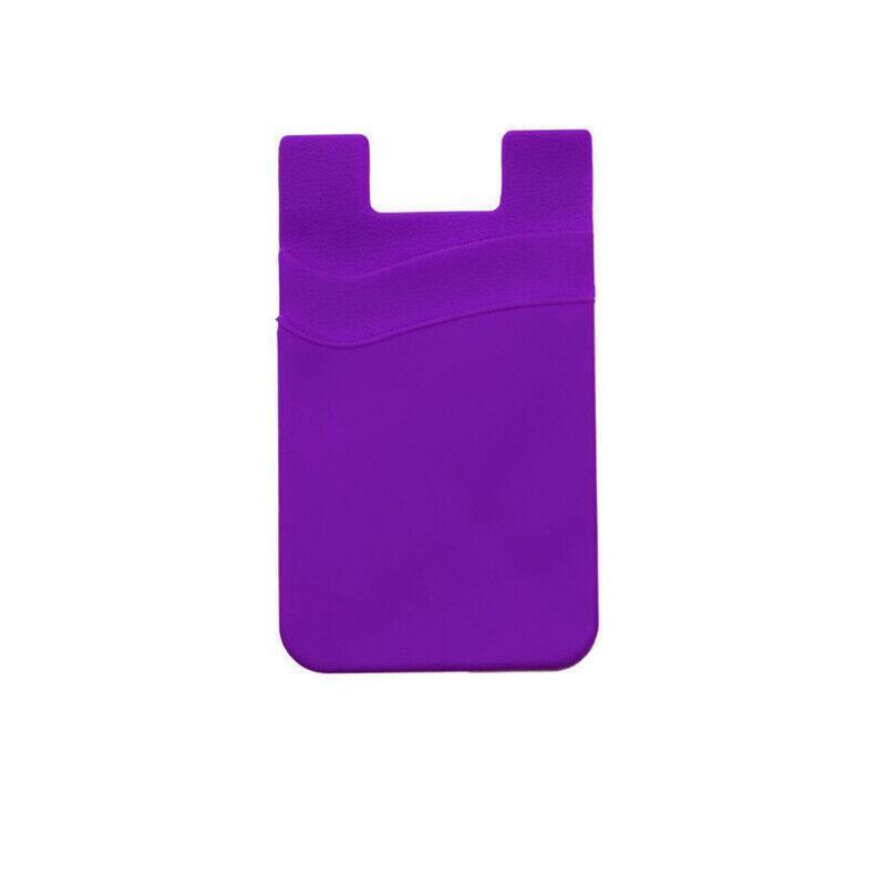 Silicone Phone Card Holder Double Layer Adhesive Wallet with 3M Backing - Green
