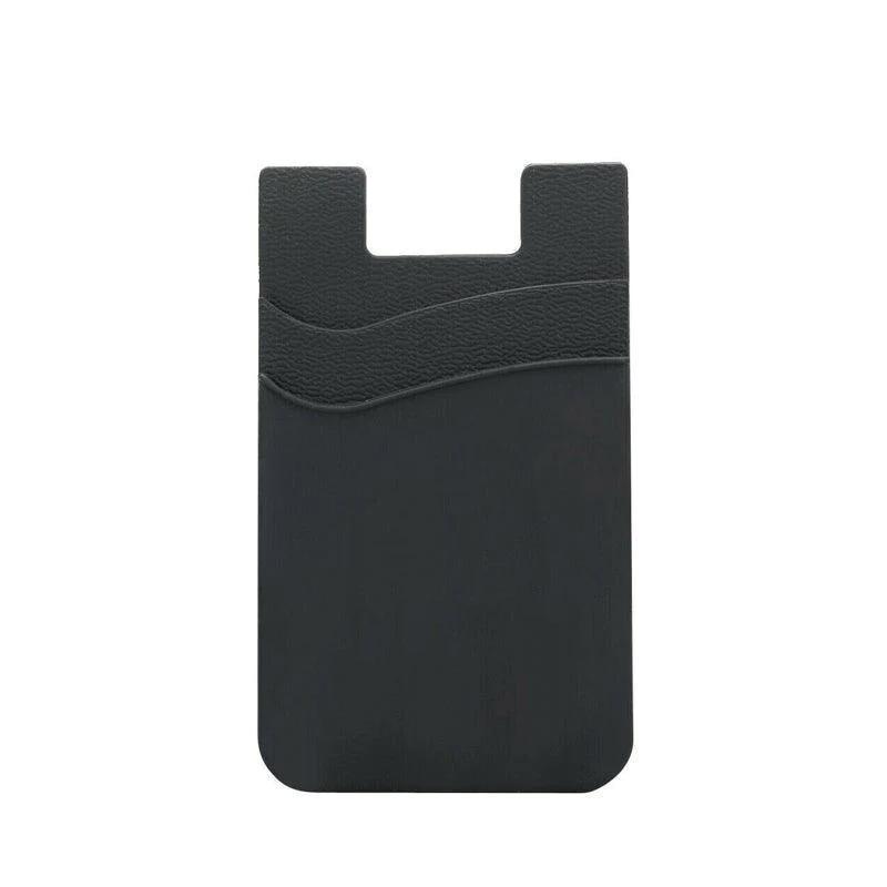 Silicone Phone Card Holder Double Layer Adhesive Wallet with 3M Backing - White