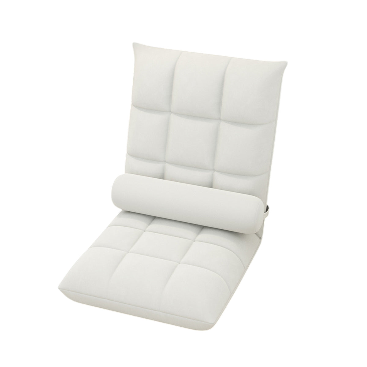 Floor Lounge Sofa Bed Chair with Lumbar Pillow Folding Adjustable Cushion - Pink