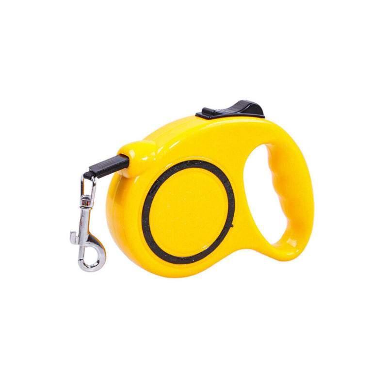 3M Retractable Dog Lead Leash Long Stong Extendable Lockable Rope Heavy Duty - Yellow