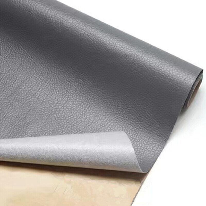2X Self Adhesive Leather Repair Patches Kit for Sofa Couch Auto Interior Use - Red Brown