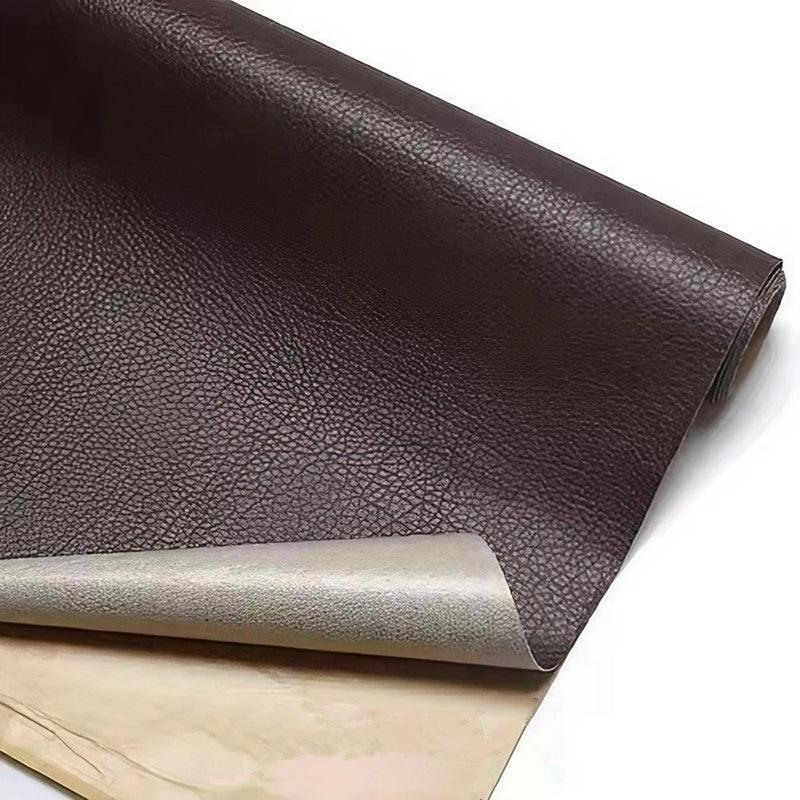 2X Self Adhesive Leather Repair Patches Kit for Sofa Couch Auto Interior Use - Red Brown