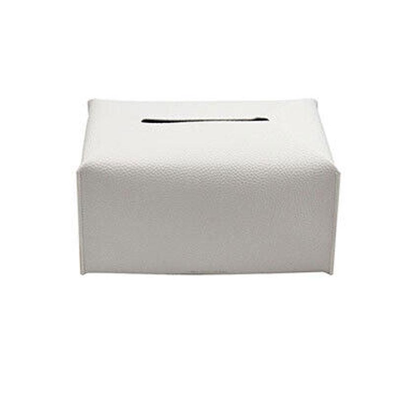 Large Size Tissue Box Dispenser Paper Holder Napkin Case Pu Leather Cover - Black